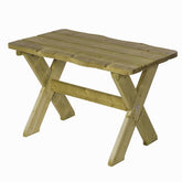 mooie natuurlijke tafel die goed staat bij ons parkbankje tuintafel parktafel goed hout FSC gekeurd gaar lang meer recyclebaar altijd mooi leuke sfeer